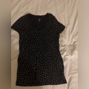 woman t-shirt dark blue and white size small,worn once